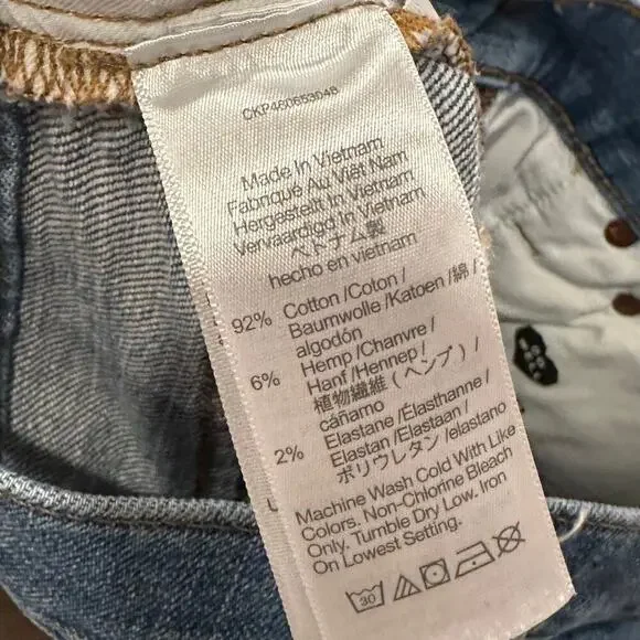 Madewell High Rise Denim Shorts Sz 25 Frayed Hem Jean Shorts - Picture 2 of 5